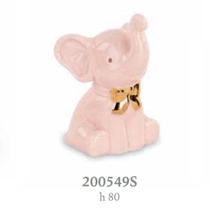 Bomboniera  Elefantino Rosa h.80mm  art 200549S