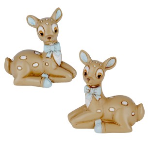 Bomboniera TENERO CERVO CIELO CM.6   set 2pz art 04A486