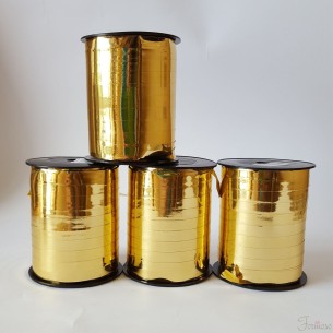 Bobina mm 10 x 250 metri nastro lucido splendide per coccarde fiocco  Oro - Art. 6870.03