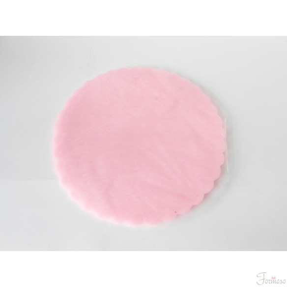 Velo organza tondo per confetti fai da te D 240 mm 50 pezzi Rosa art C0110