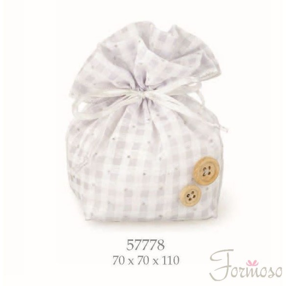 Saccoccio Quadri Bianchi bomboniera decorazione - n 15 pz art 57778