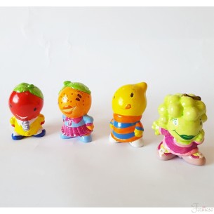 Frutta personaggi assortiti in terracotta colorata h 80 mm set 4pz - art. 54252G