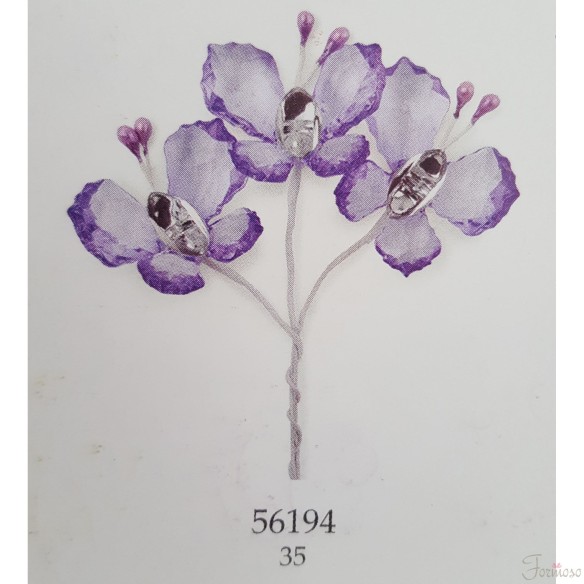 Decorazione bomboniera Farfalla in pvc colore Lilla  3,5 cm Battesimo Nascita art 56194