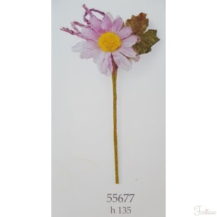 Decorazione bomboniera Pick margherita colore viola h13,5 cm set 12 pz art 55677