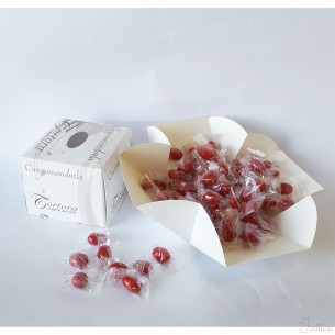 Confetti cioccomandorla ROSSI imbustati in confezione da 500g - Art IMBRED