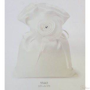 Sacchetto bianco porta confetti bomboniera 125xh175 mm art 55443