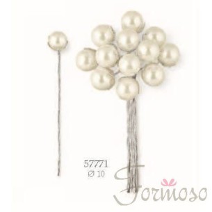 Perla colore avorio D 14 mm decorazione bomboniera set 12 pz art 57771