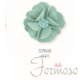 Rosa Avio tessuto decorazione bomboniera D 50 mm set 12 pz - art 57868