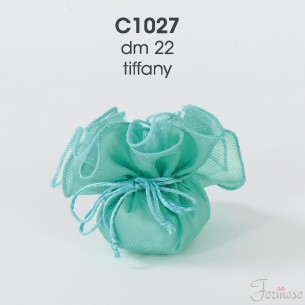Sacchetto Tirante tondo Tiffany  Bomboniera dm 22 cm set 25 pz Art C1027