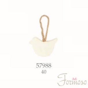 Colomba bianca legno bomboniere decorazione matrimonio set 12 pz Art 57988