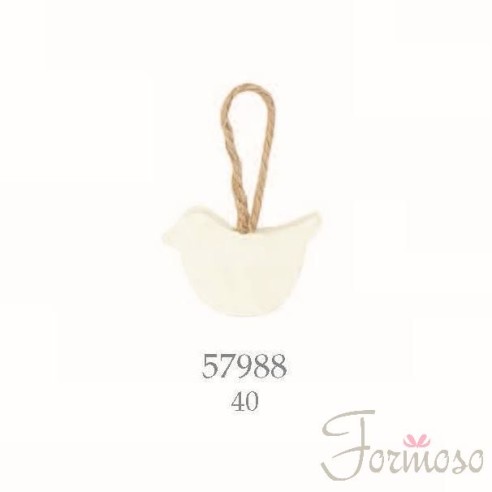 Colomba bianca legno bomboniere decorazione matrimonio set 12 pz Art 57988