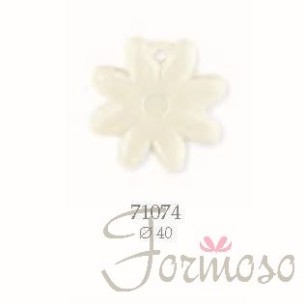 Ciondolo Fiore ceramica smaltata decorazione bomboniera 40mm art 71074
