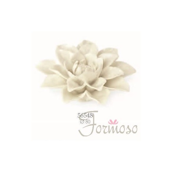 Fiore bianco porcellana idea regalo nozze matrimonio D 8 Cm art 56548