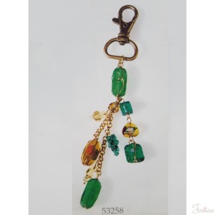 bomboniera o decorazione Porta chiave con pietre verdi 16 cm art 53258