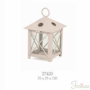 Lanterna quadrata metallo Tortora bomboniere matrimonio art 27420