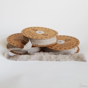 Nastro in cotone Tortora grezzo in bobina rotolo da 25 mm x25 mt art 71947