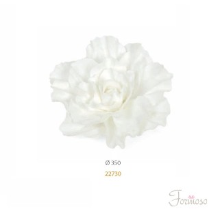 Rosa bianca in polietilene idea decorazione D 350 mm art 22730