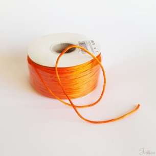 Cordoncino raso 10 mm rotolo bobina 100 mt Arancione  D 2 mm  -art 55579
