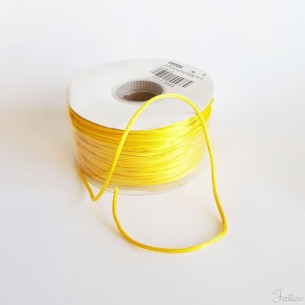 Cordoncino raso 10 mm rotolo bobina 100 mt Giallo D 2 mm art 55586