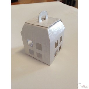 Scatola Lanterna Tela bianco senza trasparente 120x120x160mm - 20 pz art 15050