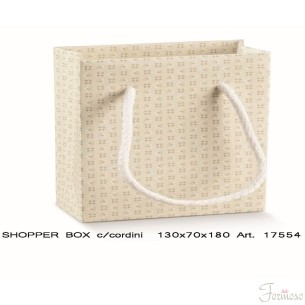 Busta Shopper manico corda Bloom Tortora 130x70x180mm Set 10 pz art 17554