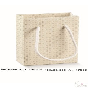 Busta Shopper manico corda Bloom Tortora 160x80x230mm Set 10 pz art 17555