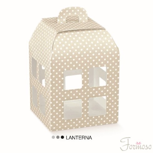 Scatola Lanterna Tortora pois senza trasparente 100x100x135 mm n 10 pz art 16723