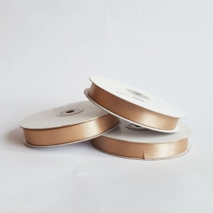 Nastro doppio raso 15 mm rotolo bobina da 50 mt Tortora fai da te art D1534