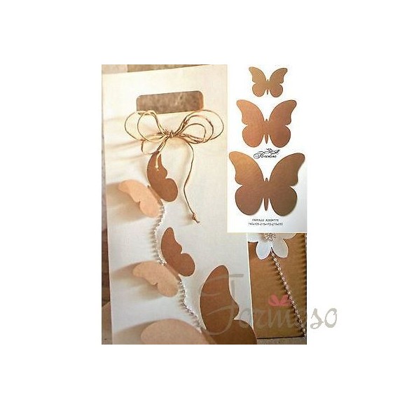 Farfalle Assortite Avana decorazione bomboniera - n 30 pz - art 35507C