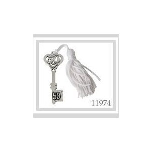 Ciondolo Chiave 50° ideale per decorazione bomboniera 60 mm art 11974