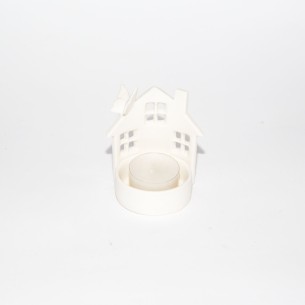 Casa porta candela porcellana avorio inserto farfalla bomboniera matrimonio art 02965 2