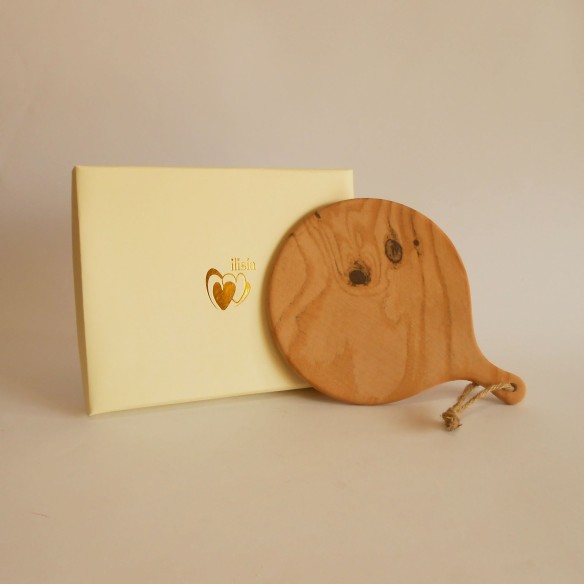 Tagliere tondo ceramica effetto legno Bomboniera matrimonio Art IL551