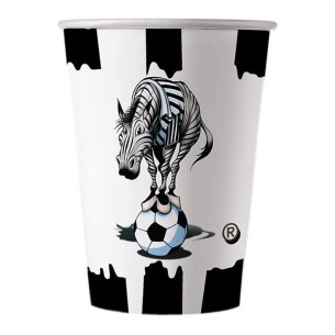 Bicchieri Juve Zebrotto Juventus Bianco Nero 200cc Compleanno 10 pz Art 60328