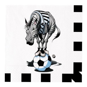 Tovaglioli Juve Zebrotto Juventus Bianco nero 33 x 33 cm Compleanno 20 pz Art 60329
