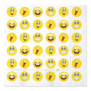 Tovaglioli Emoticons 33 x 33 cm idea festa Compleanno 20 pz Art 61950