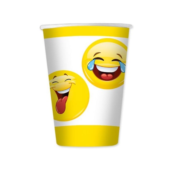 Bicchieri Emoticons 200cc Festa Compleanno 8 pz Art 61949