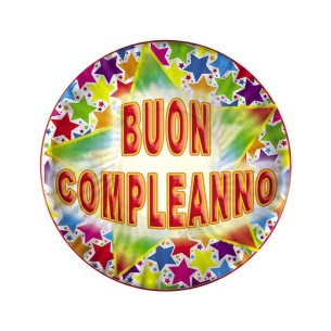 Piatti Buon Compleanno 18 cm Festa Multicolore 10 pz Art 60142