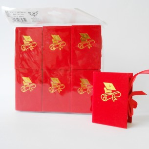 Bomboniera Libro rosso Laurea porta confetti set 6 pz art SC377