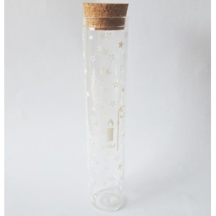 Bomboniera Fiala vetro rotondo per confetti Cresima 6 pz art SC328