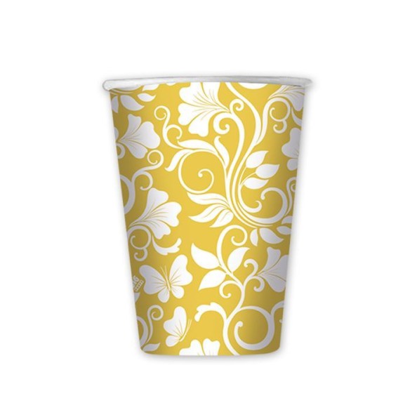 Bicchieri Celebrity ORO 200 cc festa tema Natale Anniversario 8 pz Art 30260