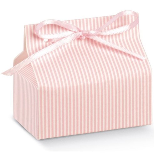 Bomboniera Scatola Confetti modello CHIC millerighe Rosa Set 10 pz art 17467