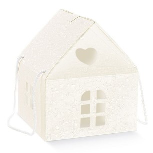 Scatola bomboniera Casetta HARMONY Bianco 20 x 20 x h 18 cm art 17663