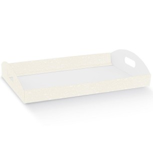 Cesto porta Bomboniere Matrimonio HARMONY Bianco 30x22x4,5 cm art 17666