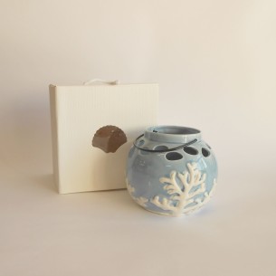 Bomboniera Matrimonio Lanterna in ceramica Azzurro Mare Art 02081