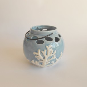 Bomboniera Matrimonio Lanterna in ceramica Azzurro Mare Art 02081 2