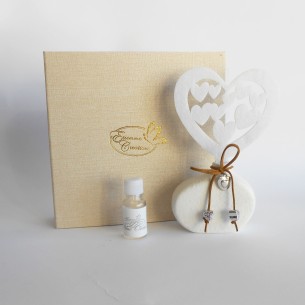 Bomboniera Matrimonio Profumatore diffusore Cuore in tessuto Art 08507