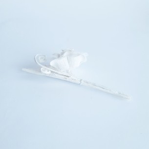 Fiore Bianco per decorazione Bomboniera 36 cm set 12 pz art B0577 2