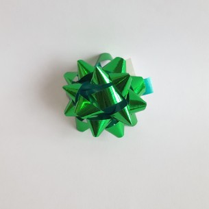 Coccarda stella adesiva decorazione busta pacco regalo 10mm Verde 10pz art VER10