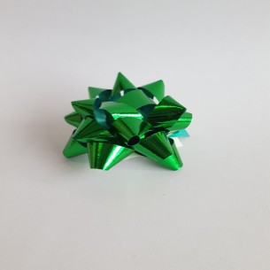 Coccarda stella adesiva decorazione busta pacco regalo 10mm Verde 10pz art VER10 2