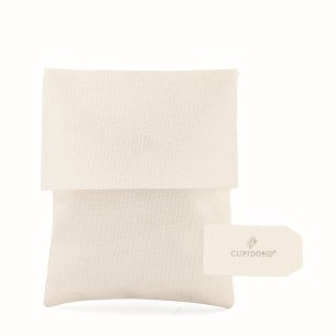 Bomboniere sacchetto tipo busta in tessuto bianco con talloncino confezione 12 pz art 27602